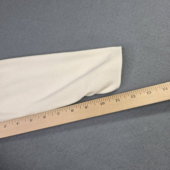 Talbots Sweater Womens M White Black Boat Neck 3/4 Sleeve Cotton Rayon Timeless - Picture 9 of 10